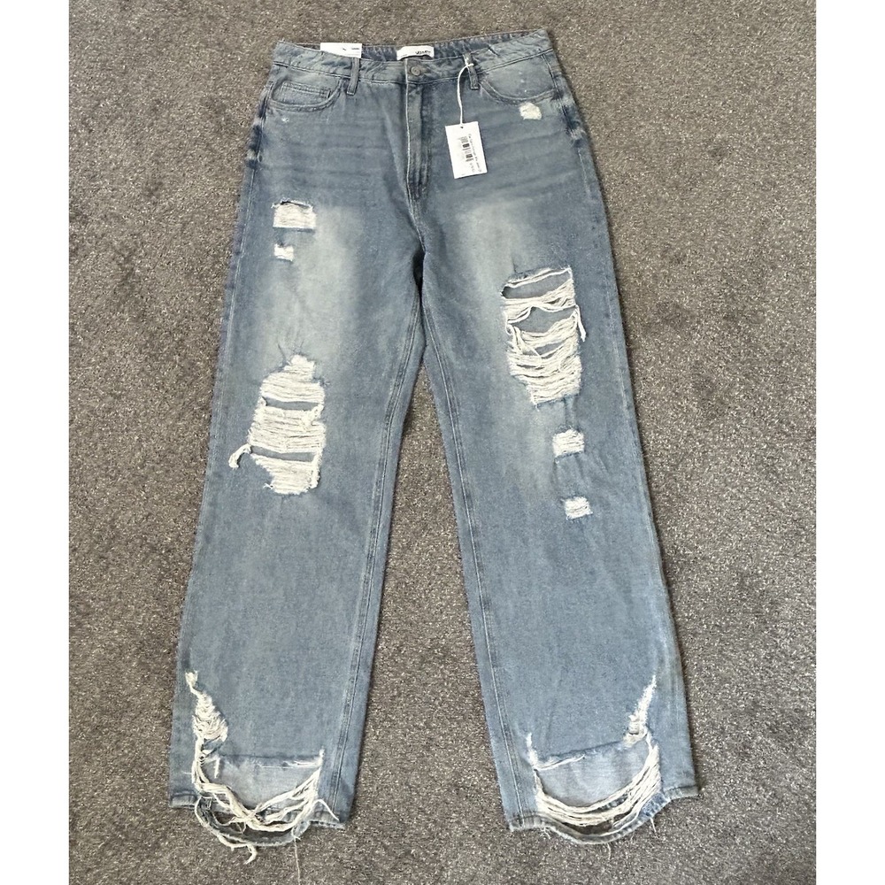 VERVET Lindsey 90s Vintage Loose Fit Jeans Women's 32 Distressed Ripped NWT